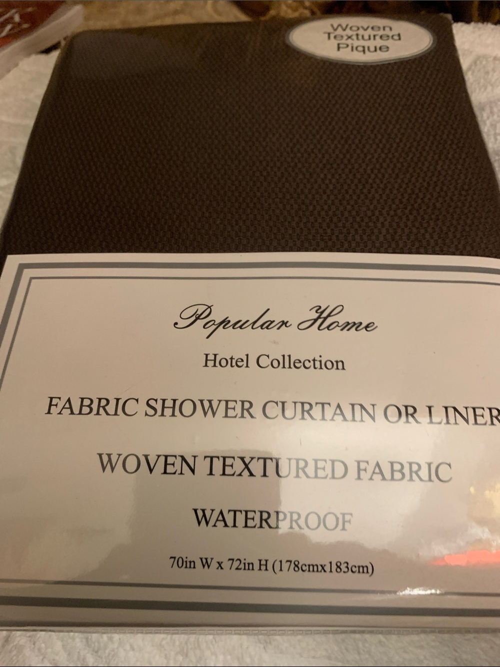 Others Follow Fabric Shower Curtain - Dark Brown